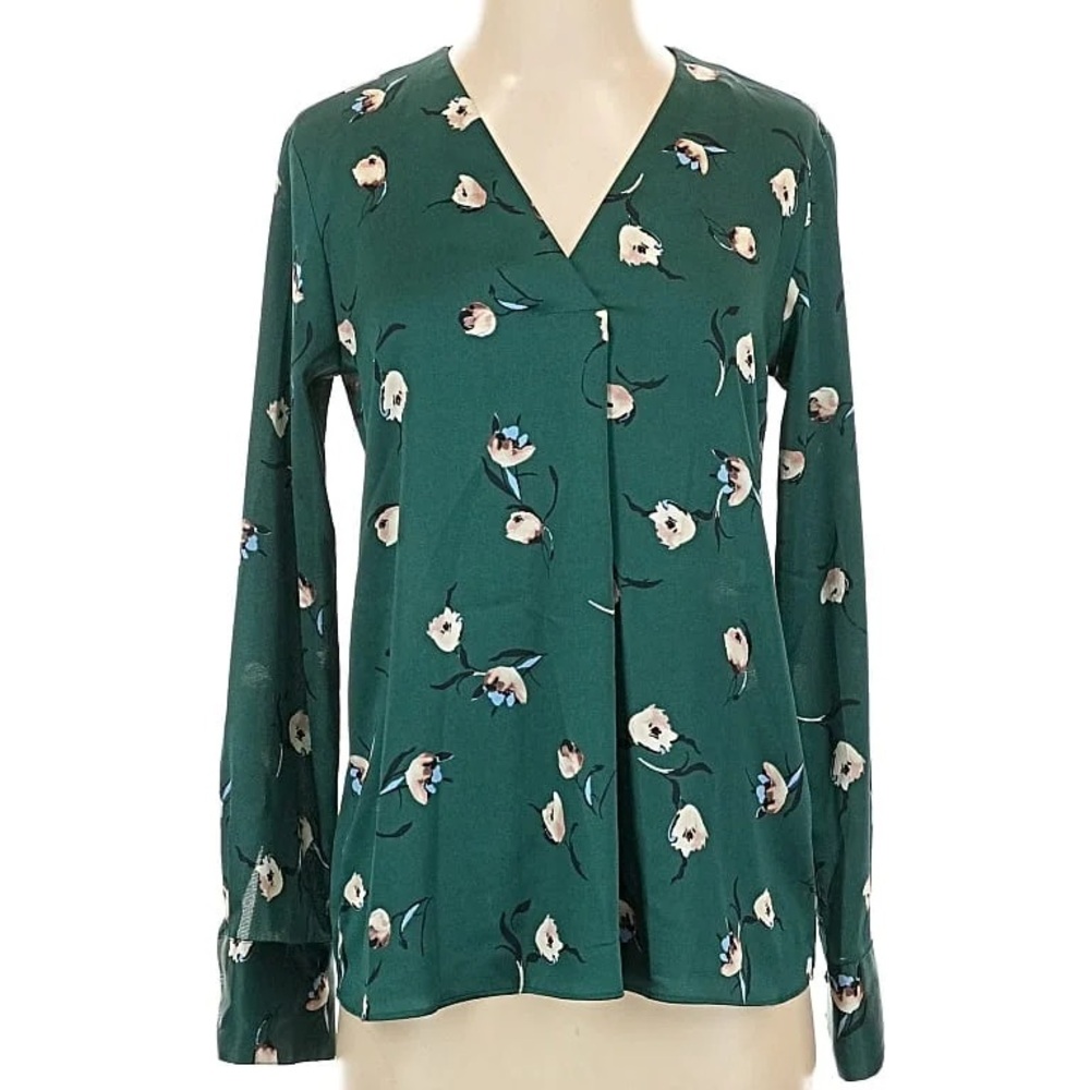 Banana Republic Green Floral Blouse